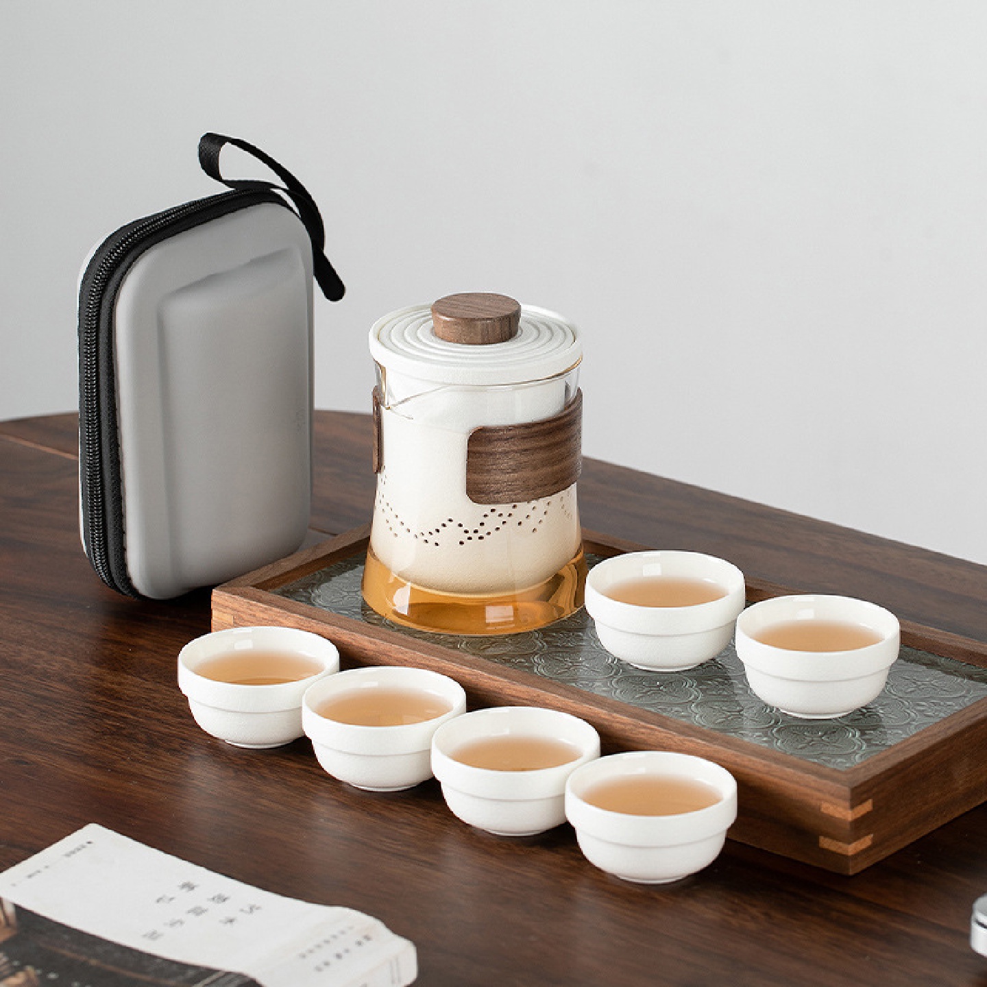 便携式旅行茶具小套装简易户外随身功夫泡茶壶茶杯露营出差快客杯