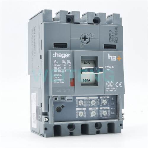 供应hager海格 HES160JR 塑壳断路器 H3P160 LSI电子式MCCB空气开