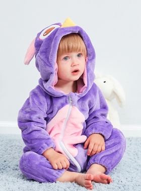 MICHLEY春秋婴儿衣服新生儿衣服宝宝法兰绒连体衣婴幼儿秋套装