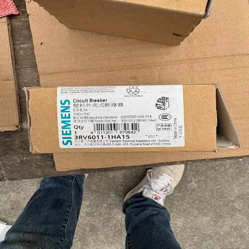 塑料外壳式断路器3RV6011-1HA15、控制电流5~询价