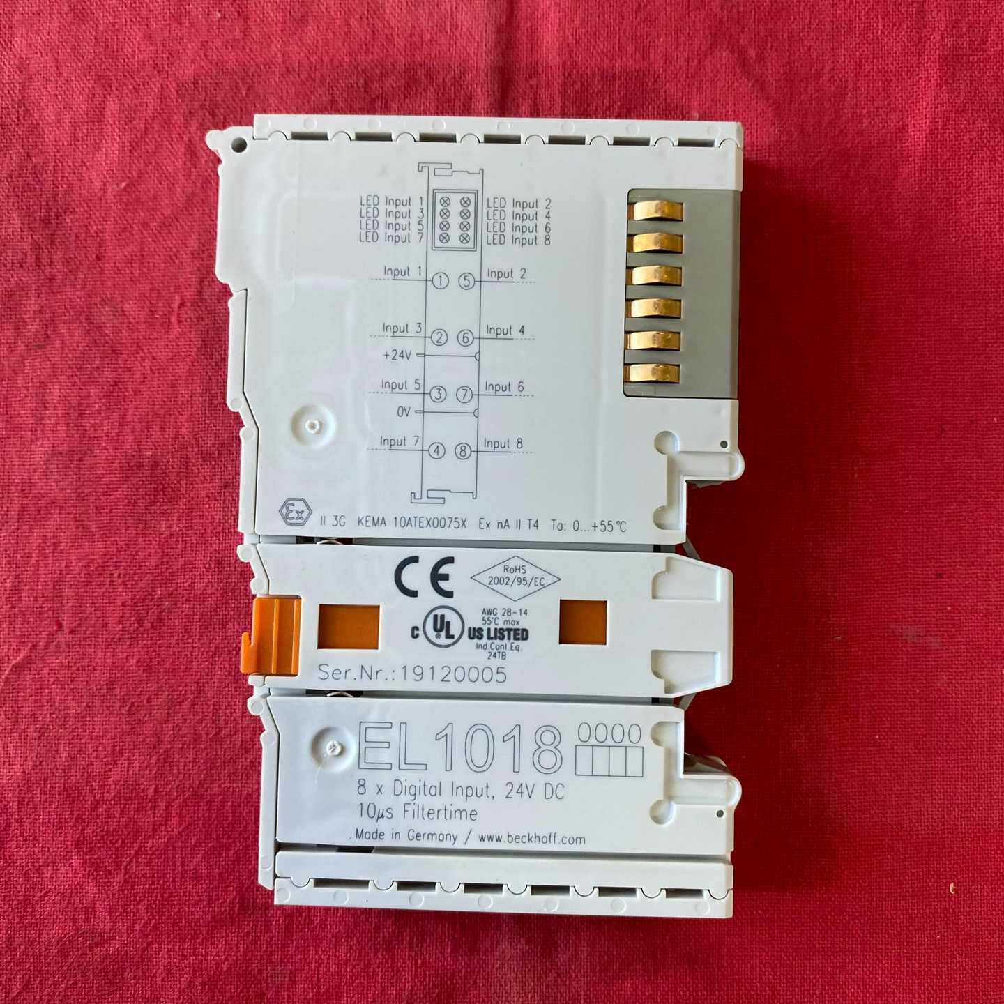 8个数字输入模块，24VDC，EL1018Beckhof--议价商品