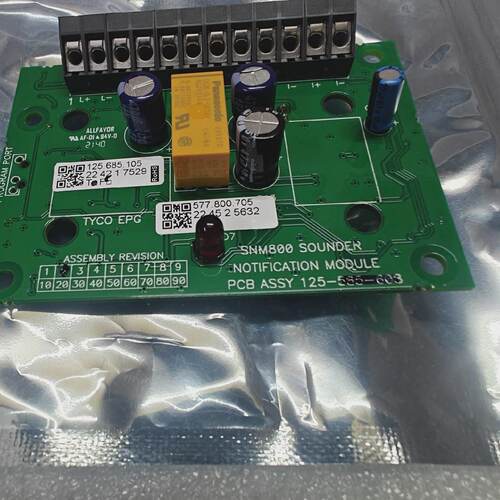 TYCO SNM800 SOUNDER NOTIFICATION MODULE 125585603
