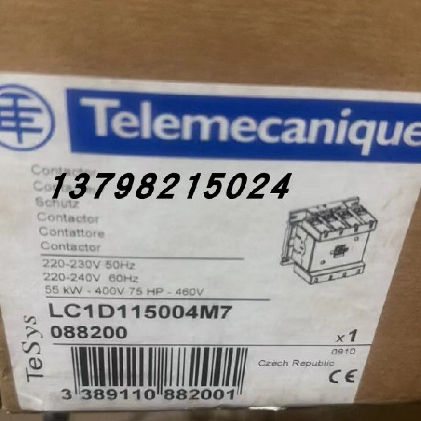 议价施耐德原装进口115A四极交流接触器LC1D115004M7F7E7Q7R7G7实 - 实物图