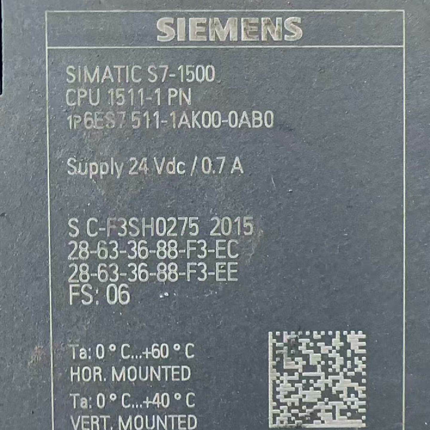 【询价】6ES7  511-1AK00-0AB0外壳火烤了一下功适用