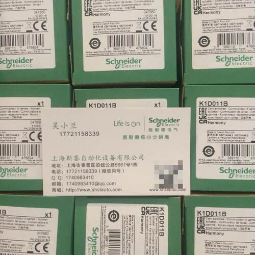 施耐德K1D011B凸轮开关捷克制造带CE拍前询价