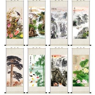 竹子画挂画卷轴字画书画作品真迹纯手绘国画山水兰荷花写意水墨画