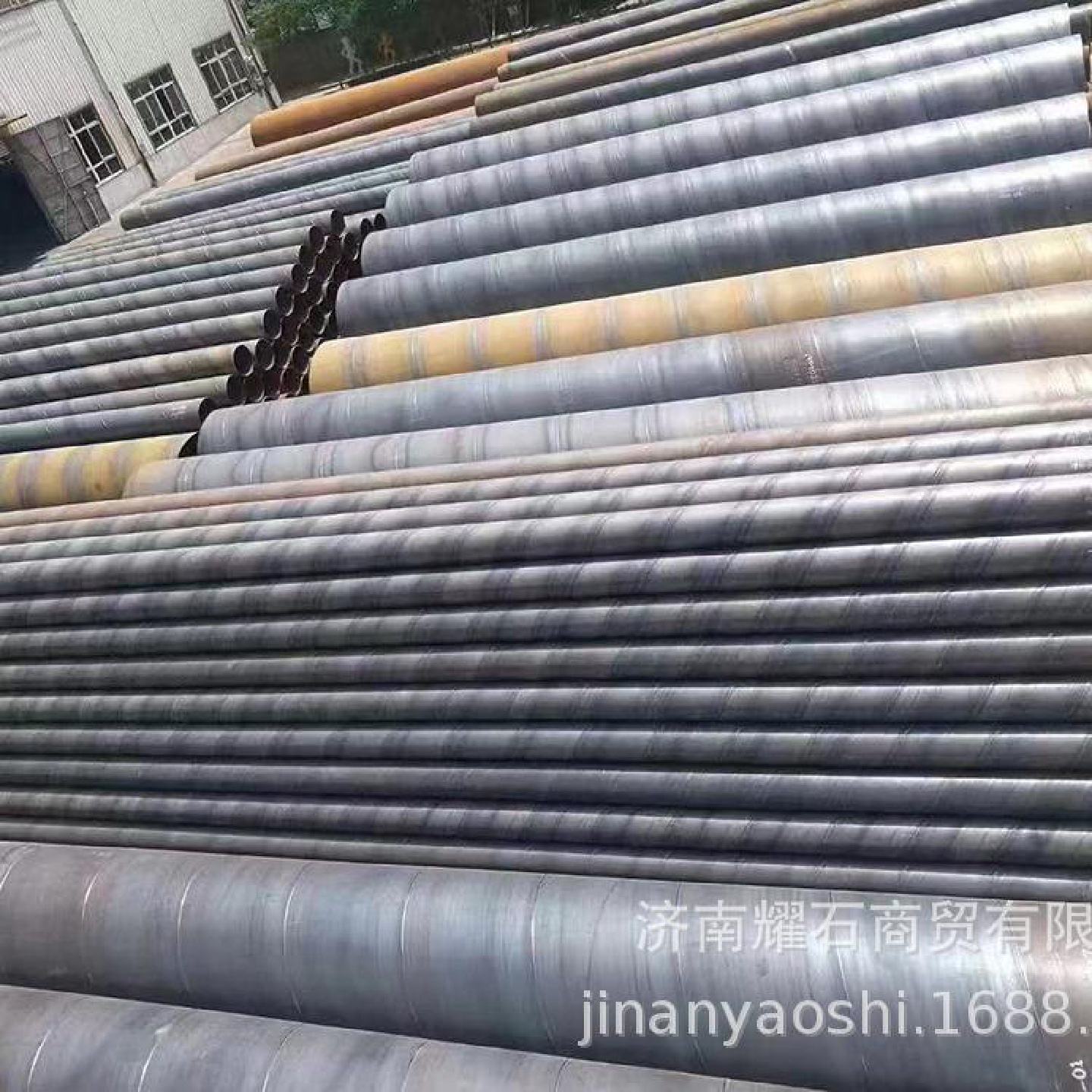 Q235B螺旋管道大口径焊管立柱支撑钢管碳钢暖气水管道螺旋钢管