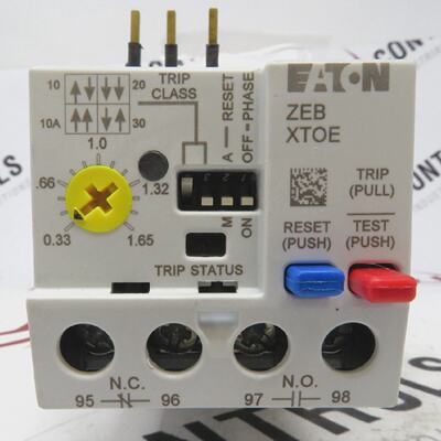 Eaton XTOE1P6BCS Electronic Overload Relay 0.331.65A 45mm Fr