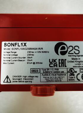 【议价】230VAC SONFL1X E2S 声光报警器 红色款 25 全新/二手均