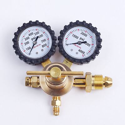 全铜外贸高压氮气减压器美式CGA580高压氮气减压阀带1.5米皮管