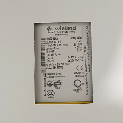 议价Wieland威朗安全继电器SNO4062KM 全新原装R1.188.0710.2