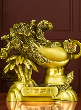 纯黄铜白菜摆件客厅家居饰品百财如意白菜发财摆设开业乔迁礼品