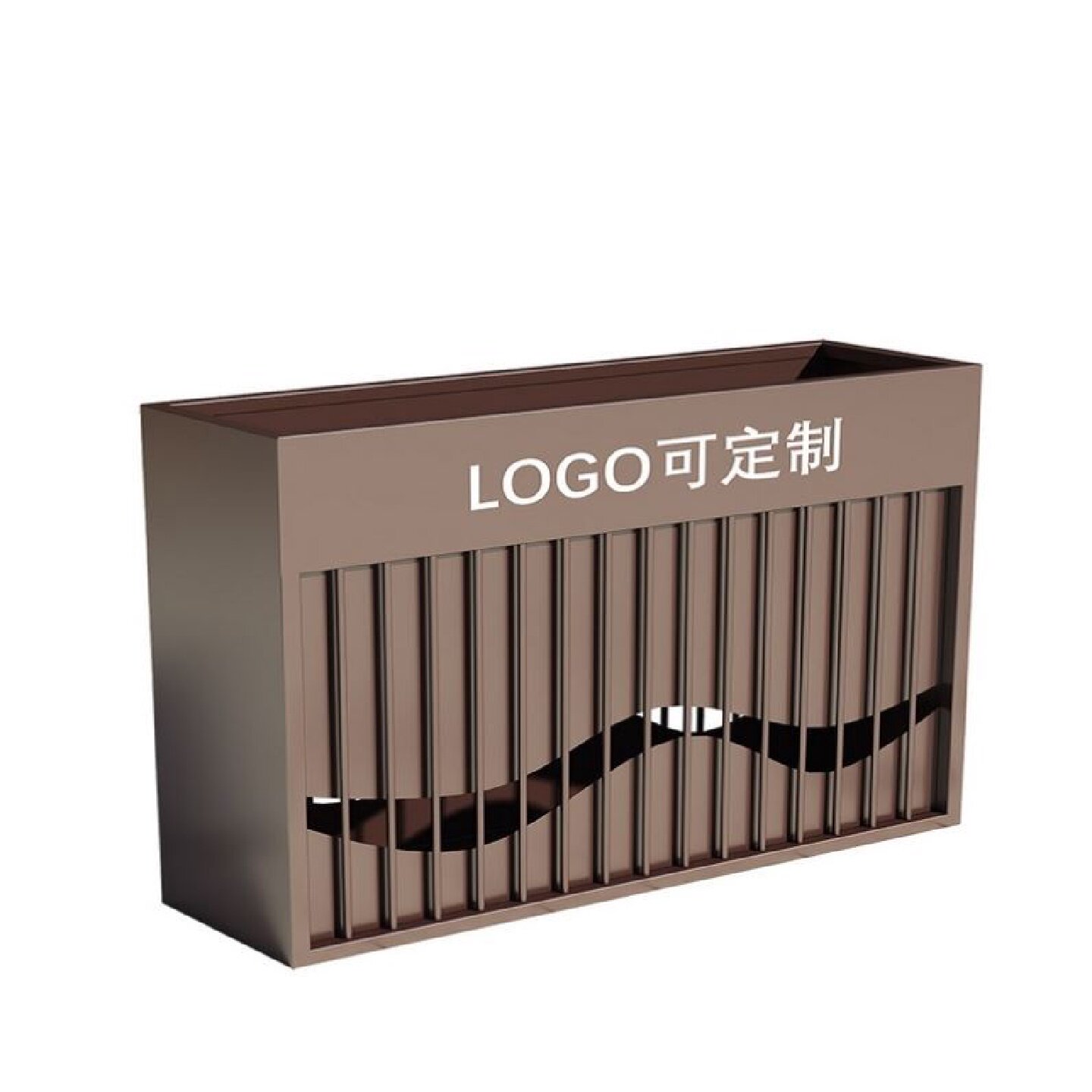 户外不锈钢花箱组合庭院花盆售楼部花槽种植槽长方形铁艺花坛花钵