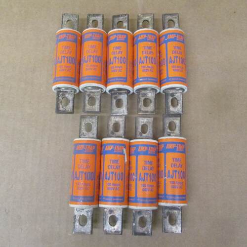 Lot of 9 Pieces Gould Shawmut AJT100 Amps Class J Fuses 600V