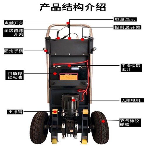 爬楼神器电动搬运车载物楼梯车载重拉货家电建材静音可折叠爬楼车
