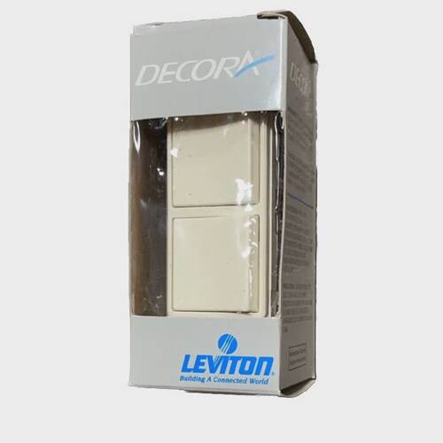 Leviton 5643ASP Decora 15A 120277V 3Way3Way Combo Dual Rocke
