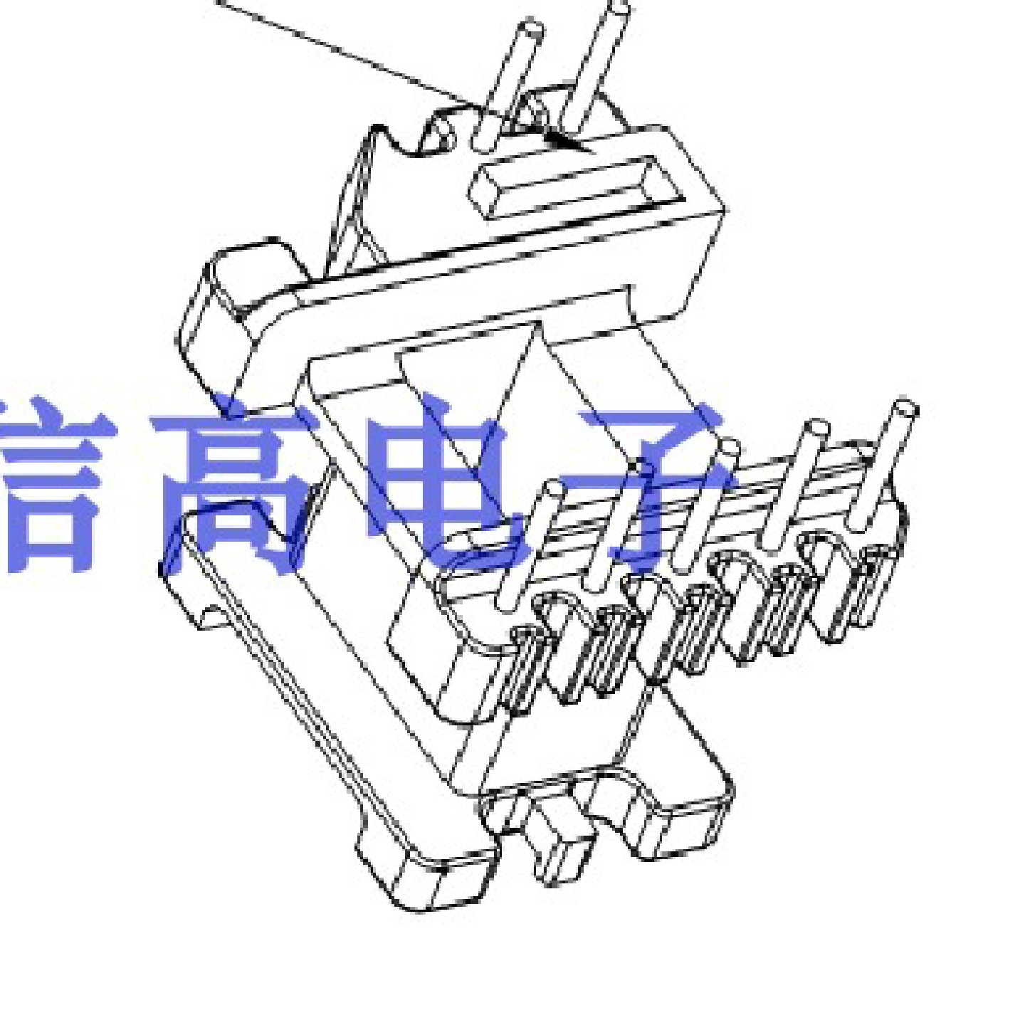 EE22变压器磁芯加宽骨架52YTD-2003