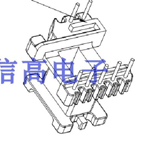 EE22变压器磁芯加宽骨架52YTD-2003
