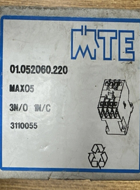 MTEMAX050520CONTACTOR208/220V01.052060.2203N/O1N/C3