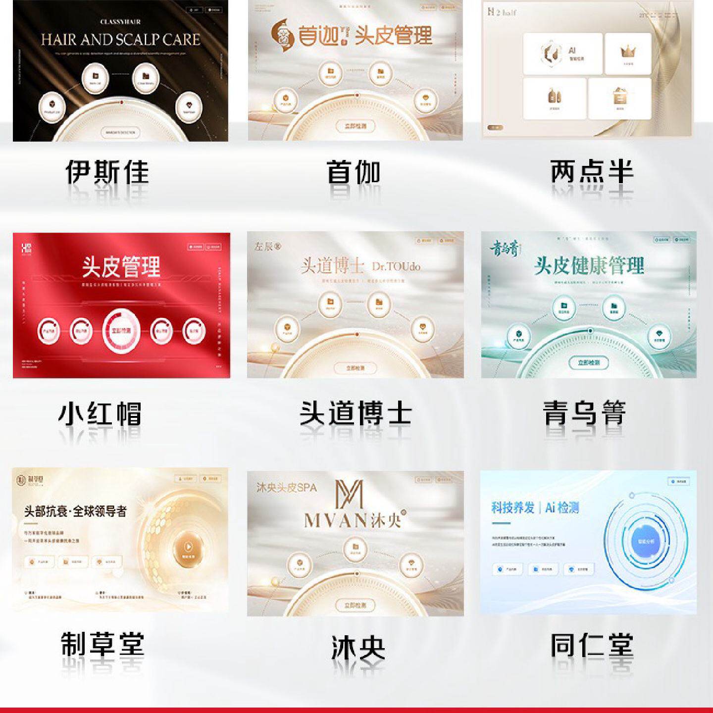 头疗店养发馆美容院专用白发检测头皮管理和顾客系统的头皮检测仪
