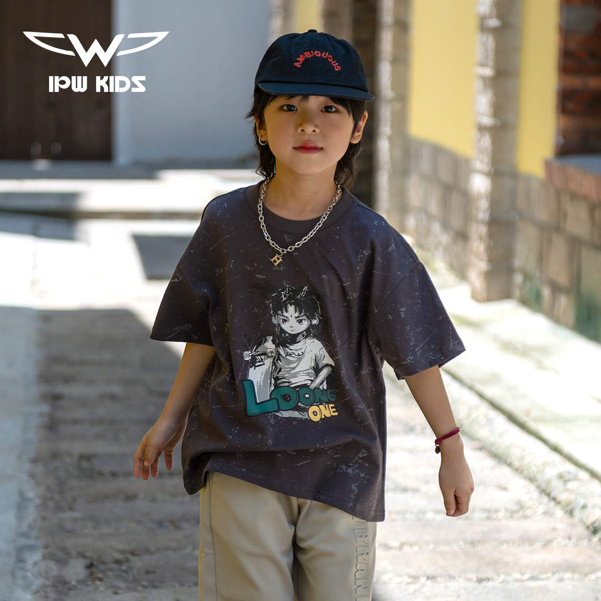 IPW短袖T恤男女童街舞童装