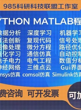 Python代编图像分割深度机器学习matlab神经网络信号处理算法创新