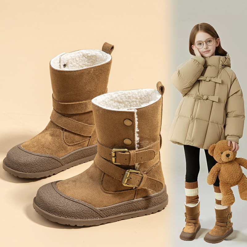 女童雪地靴2025冬季加绒保暖女孩靴子冬款儿童棉靴中大童防滑软底,童鞋/婴儿鞋/亲子鞋,雪地靴,淘宝优惠券,粉丝福利购,淘宝优惠卷