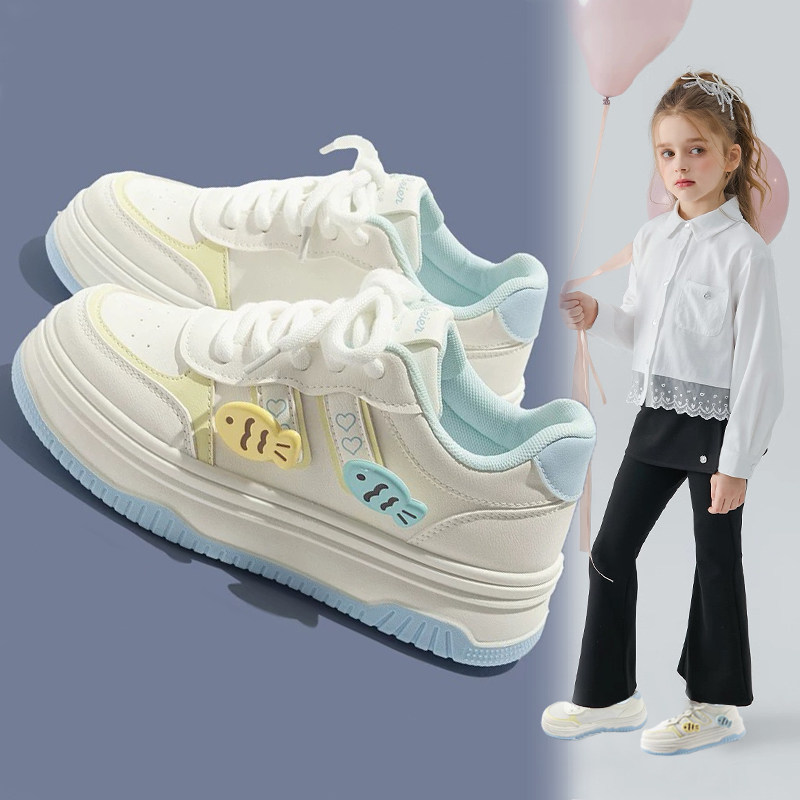 女童板鞋2026春季新款防滑软底儿童运动鞋百搭休闲鞋小白鞋中大童