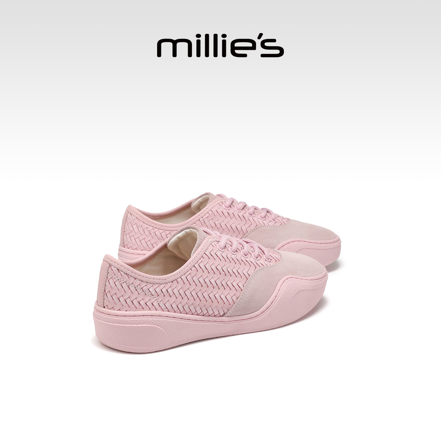 MILLIE'S/妙丽复古阿甘鞋编织厚底百搭舒适休闲鞋女2026春季新款,女鞋,时尚休闲鞋,淘宝优惠券,粉丝福利购,淘宝优惠卷