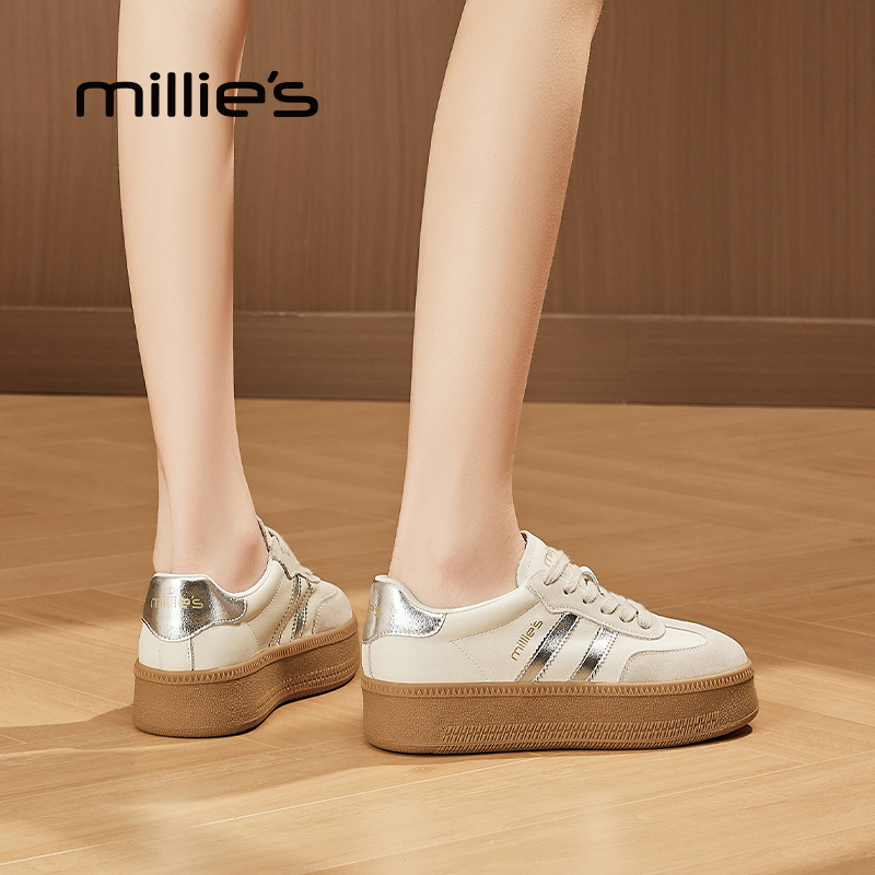 millies妙丽女鞋厚底休闲板鞋