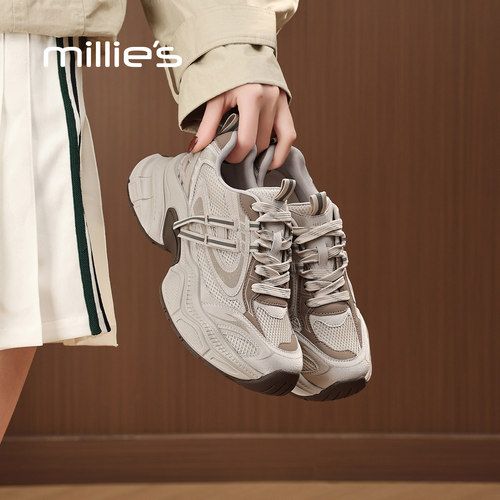 millies妙丽女款厚底老爹鞋