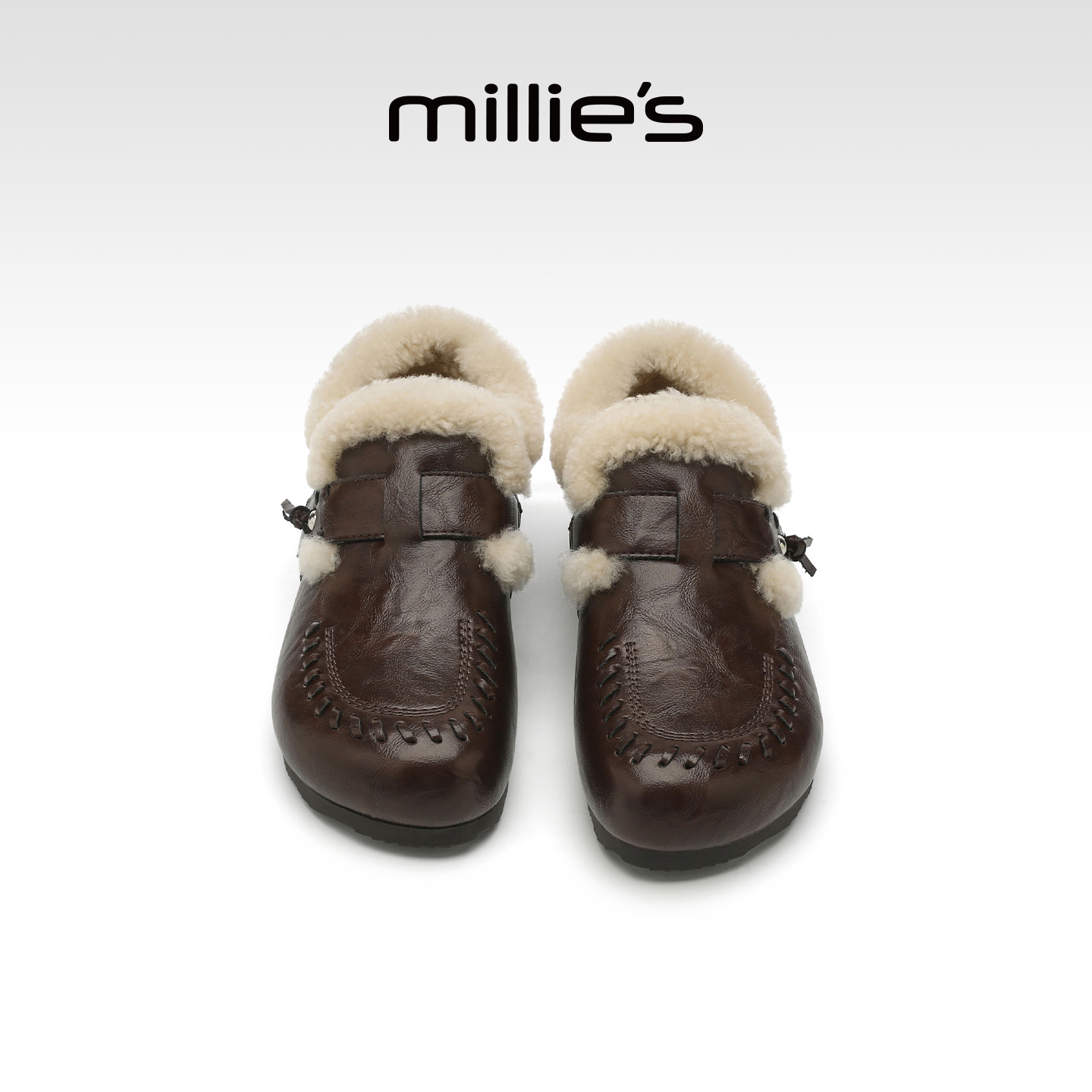 millies妙丽毛绒勃肯鞋加绒棉鞋