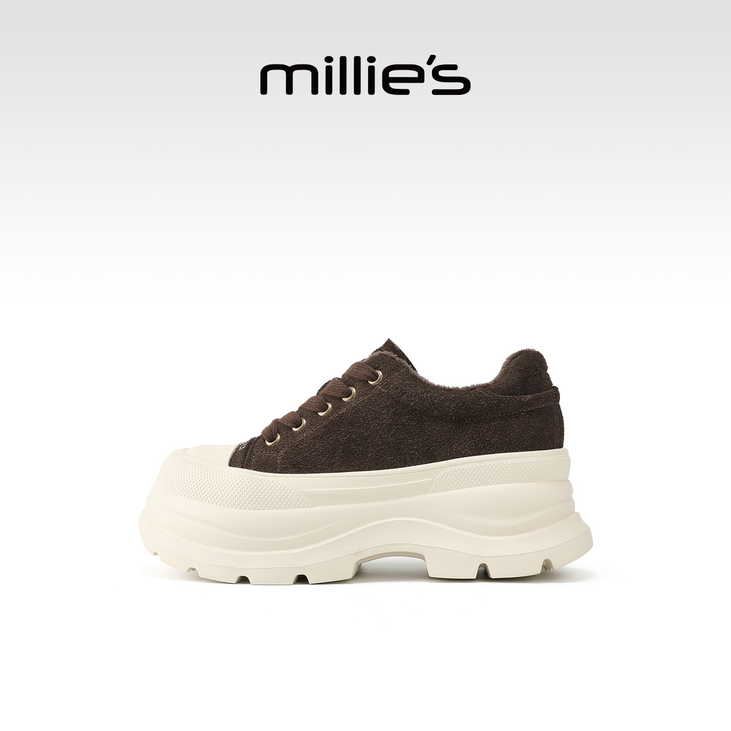millies妙丽复古小众松糕面包鞋