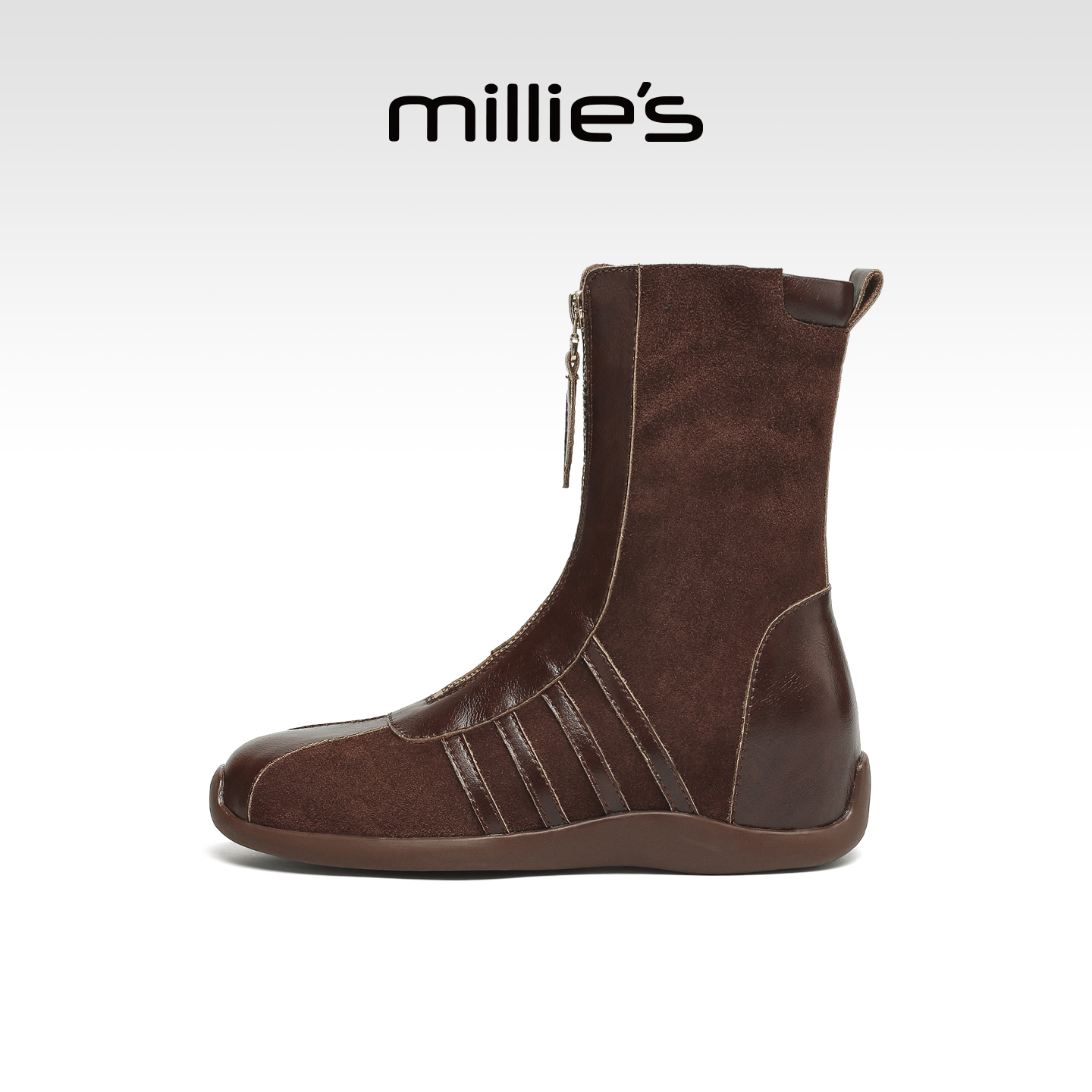 millies妙丽女鞋拳击靴运动风