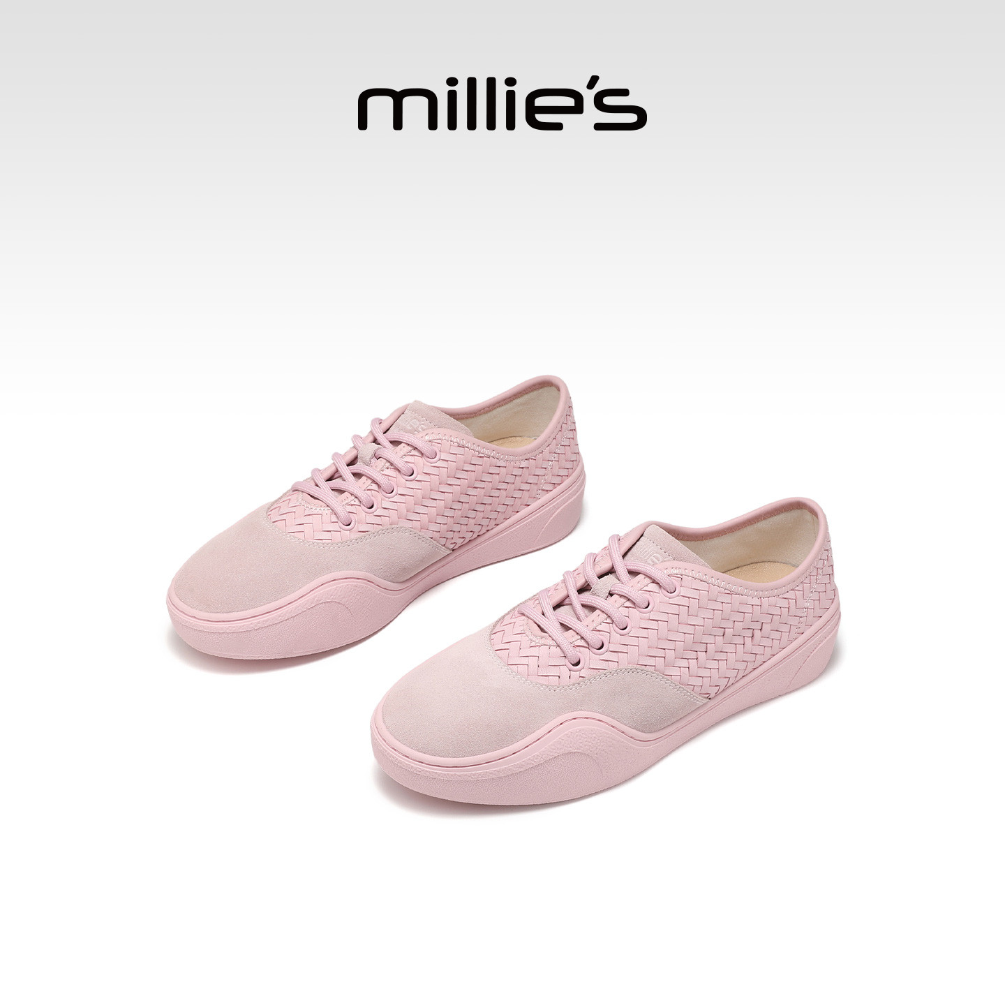 MILLIE'S/妙丽复古阿甘鞋编织厚底百搭舒适休闲鞋女2026春季新款,女鞋,时尚休闲鞋,淘宝优惠券,粉丝福利购,淘宝优惠卷