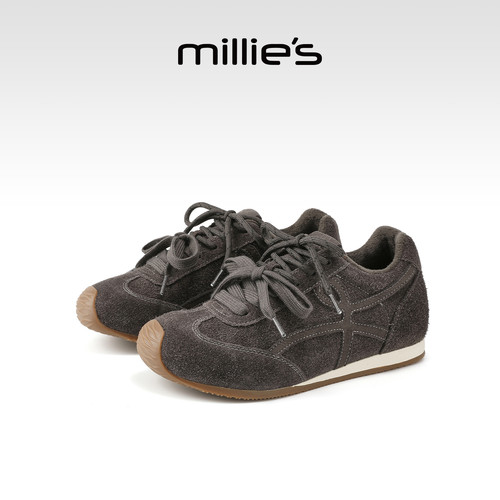 millies妙丽加绒内增高阿甘女鞋