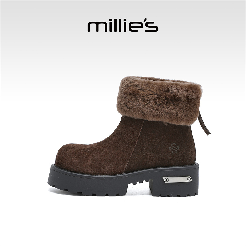 millies妙丽女鞋加绒保暖女鞋