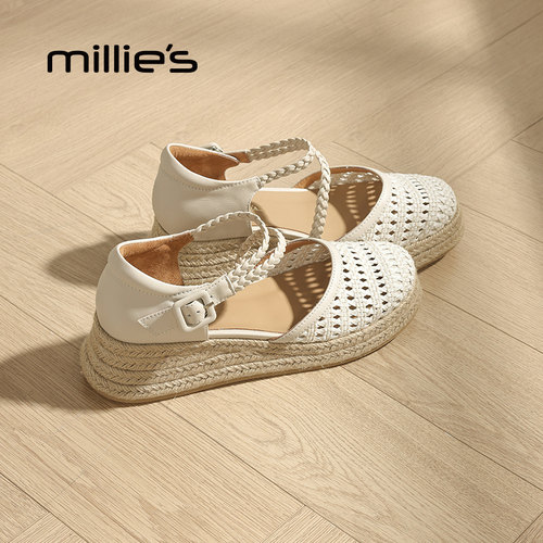 millies妙丽女鞋休闲凉鞋田园风