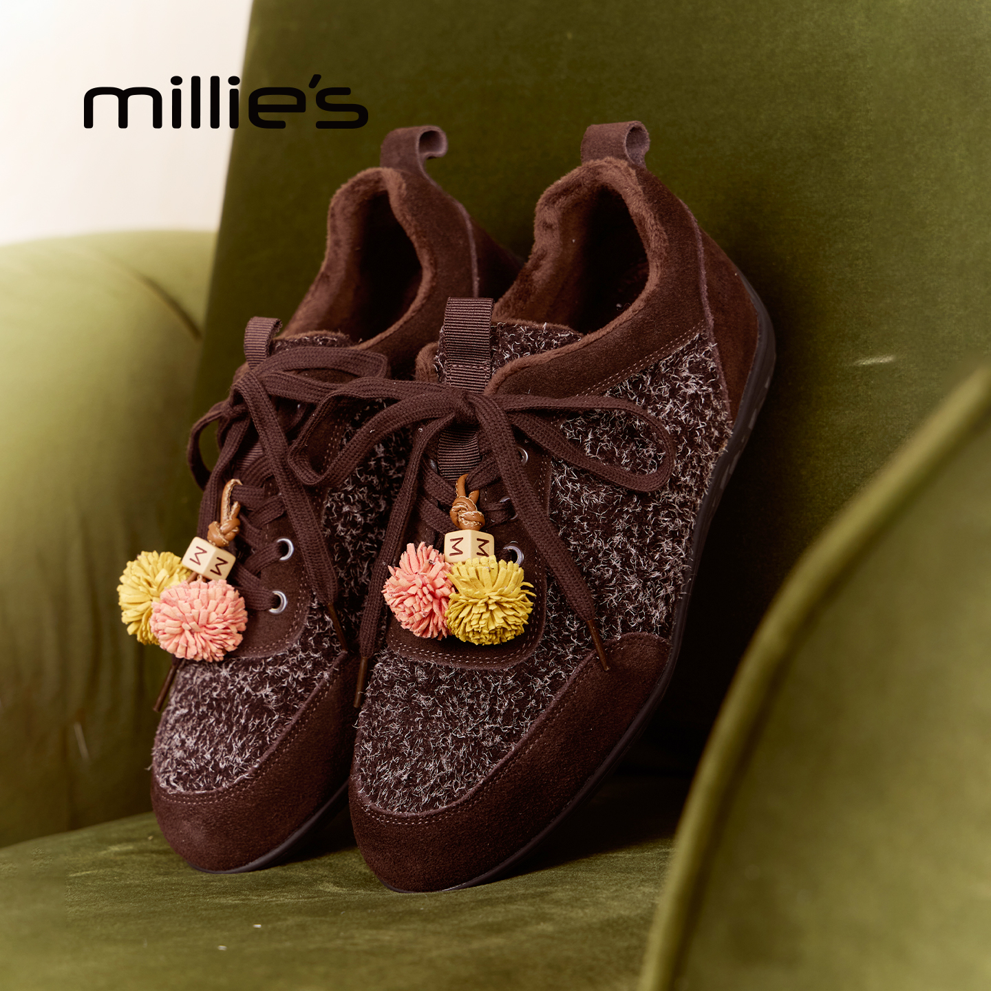 妙丽丽川系列复古美拉德阿甘鞋