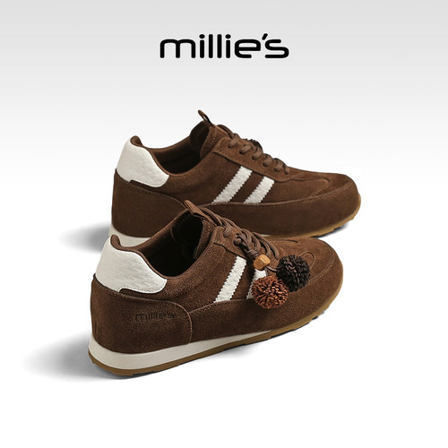 圆头复古休闲鞋系带德训鞋