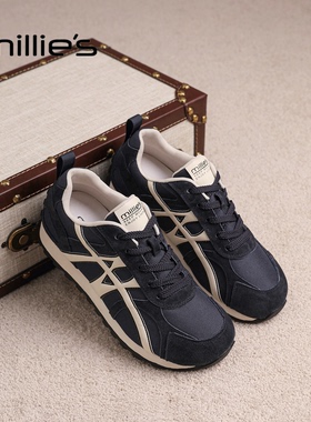 millies妙丽德训鞋女款厚底百搭休闲阿甘鞋2025秋季新款运动休闲