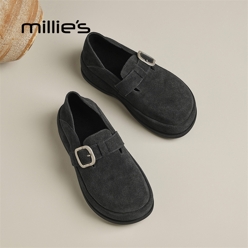 millies妙丽复古新款加绒女鞋
