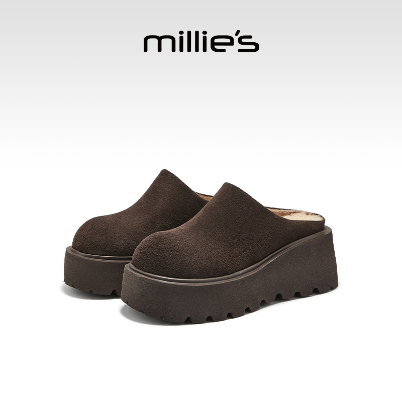 millies妙丽圆头复古勃肯鞋