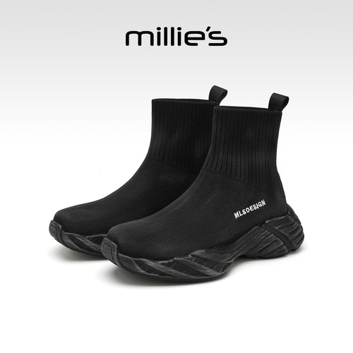 millies妙丽飞织袜靴女