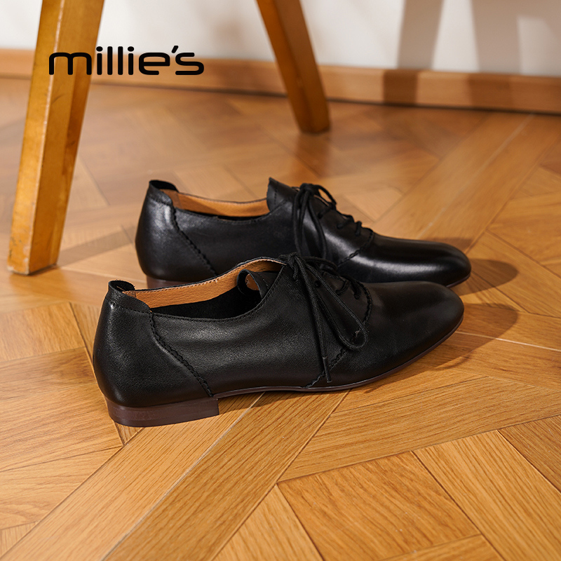 millies妙丽女鞋复古深口单鞋女