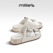 millies妙丽厚底拖鞋 女夏季 外穿软底勃肯拖一字凉拖休闲风皮带扣