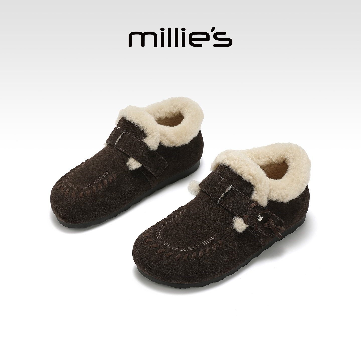 millies妙丽复古勃肯棉鞋女冬季