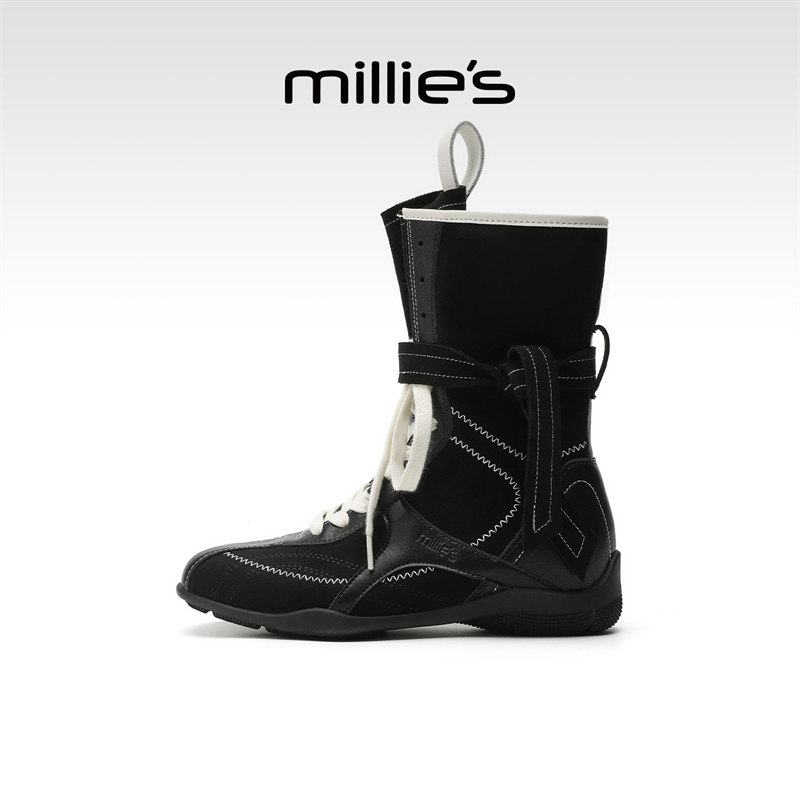 millies妙丽女鞋加绒休闲运动鞋