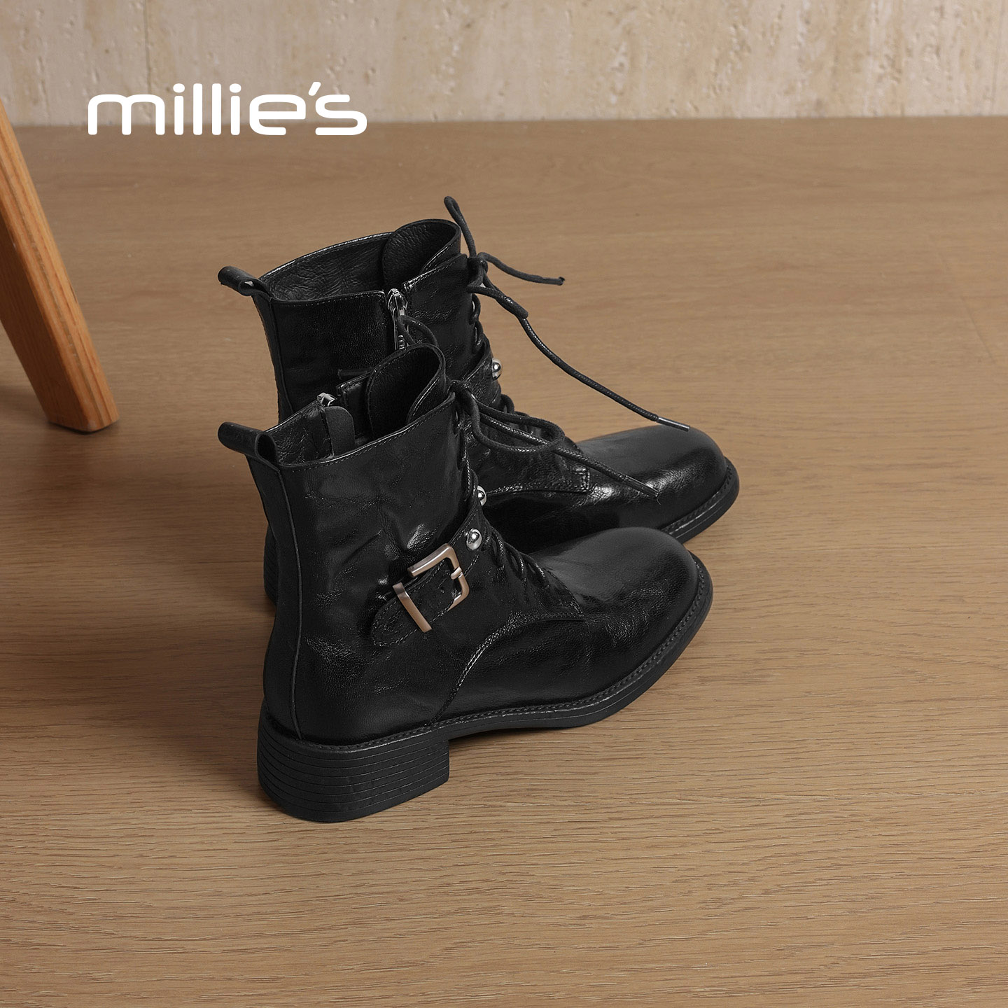 millies妙丽加绒马丁靴女款