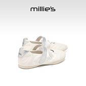休闲鞋 妙丽法式 MILLIE 温柔风玛丽珍鞋 女平底浅口单鞋 春夏新款